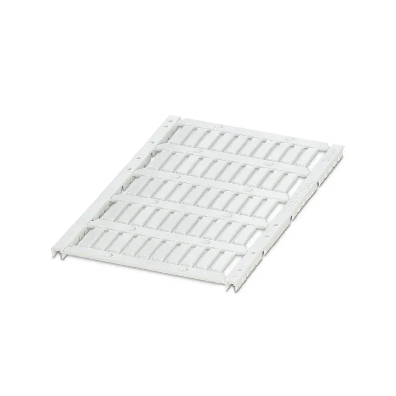 Phoenix Contact White Polycarbonate Cable Marker for 0.6 to 5 mm Cable, Size 4mm x 15mm, Model 0801446