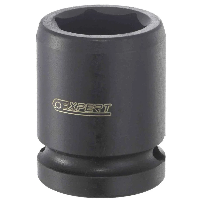 Expert by Facom 17 mm Metric Standard Impact Socket 1/2 in Drive Square Blackened Chrome Molybdenum Steel 38mm Length E113497
