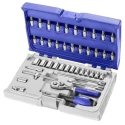 Expert by Facom 42-Piece 1/4 in Standard Socket Set Drive Size 1/4 in, Socket Sizes 4 to 14 mm E030702