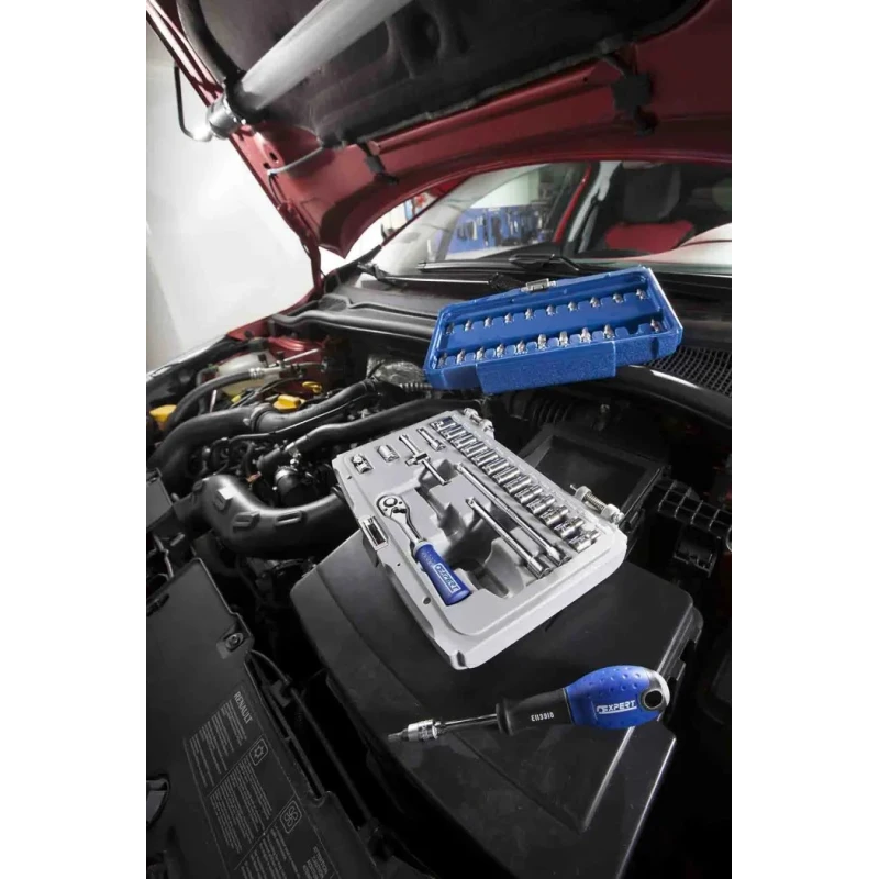 Expert by Facom 42-Piece 1/4 in Standard Socket Set Drive Size 1/4 in, Socket Sizes 4 to 14 mm E030702