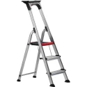 RS PRO Aluminium 3 steps Step Ladder with 0.616m platform height and 1.244m open length 187-4994