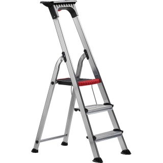 RS PRO Aluminium 3 steps Step Ladder with 0.616m platform height and 1.244m open length 187-4994