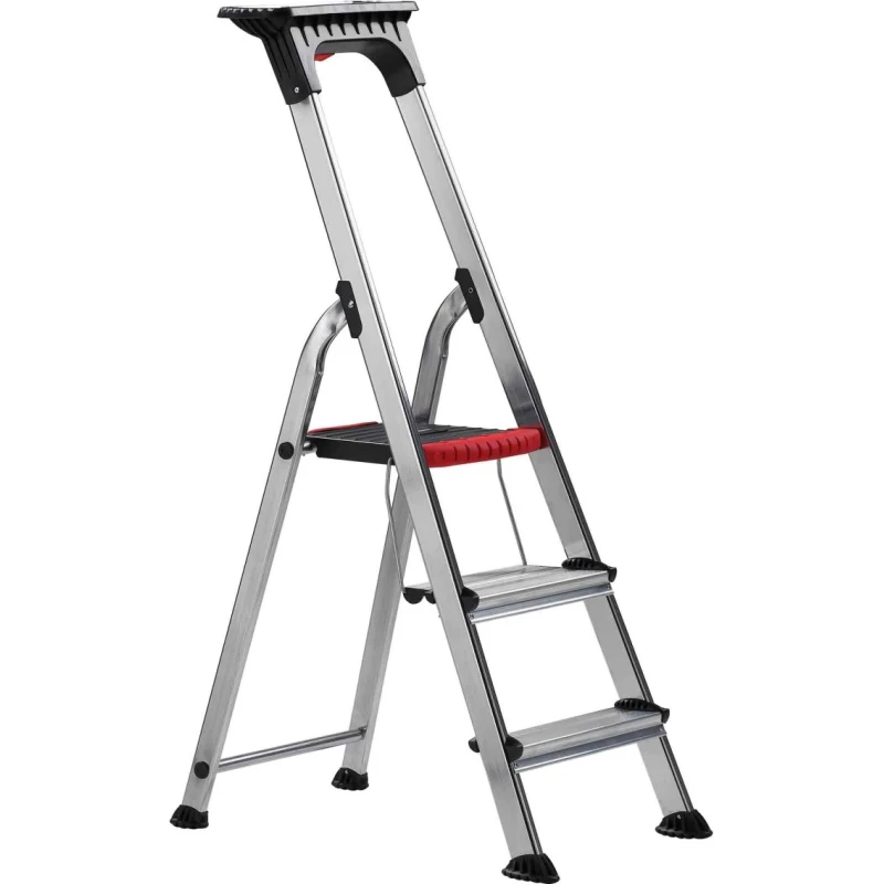 RS PRO Aluminium 3 steps Step Ladder with 0.616m platform height and 1.244m open length 187-4994
