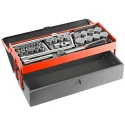 Facom 28-Piece 1/2 in 12 Point Socket Set Chrome Vanadium Steel Bright Chrome Finish S.442EP