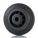 LAG Black Rubber Trolley Wheel 100mm Diameter 30mm Width 75kg Load Capacity Thermoplastic Hub Plain Bore 13108