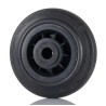 LAG Black Rubber Trolley Wheel 100mm Diameter 30mm Width 75kg Load Capacity Thermoplastic Hub Plain Bore 13108