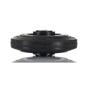 LAG Black Rubber Trolley Wheel 100mm Diameter 30mm Width 75kg Load Capacity Thermoplastic Hub Plain Bore 13108