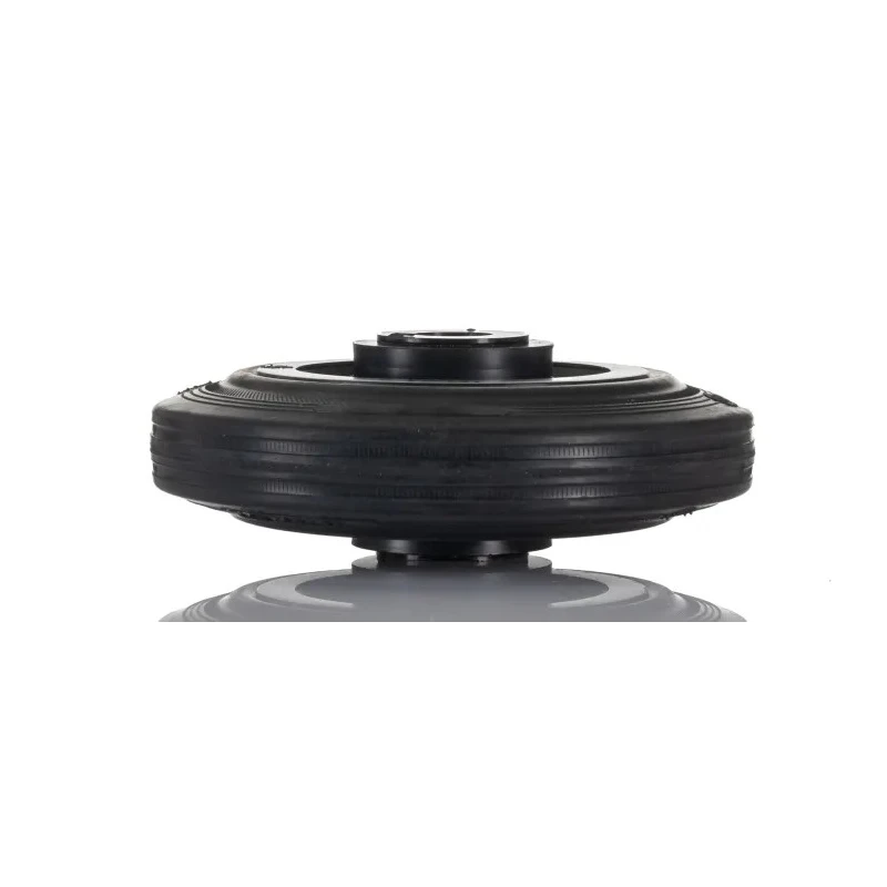 LAG Black Rubber Trolley Wheel 100mm Diameter 30mm Width 75kg Load Capacity Thermoplastic Hub Plain Bore 13108