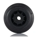 LAG Black Rubber Trolley Wheel 100mm Diameter 30mm Width 75kg Load Capacity Thermoplastic Hub Plain Bore 13108