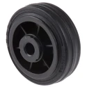 LAG Black Rubber Trolley Wheel 80mm Diameter 25mm Width 50kg Load Capacity 13104