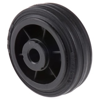 LAG Black Rubber Trolley Wheel 80mm Diameter 25mm Width 50kg Load Capacity 13104