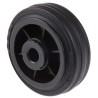 LAG Black Rubber Trolley Wheel 80mm Diameter 25mm Width 50kg Load Capacity 13104