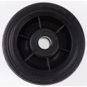 LAG Black Rubber Trolley Wheel 80mm Diameter 25mm Width 50kg Load Capacity 13104