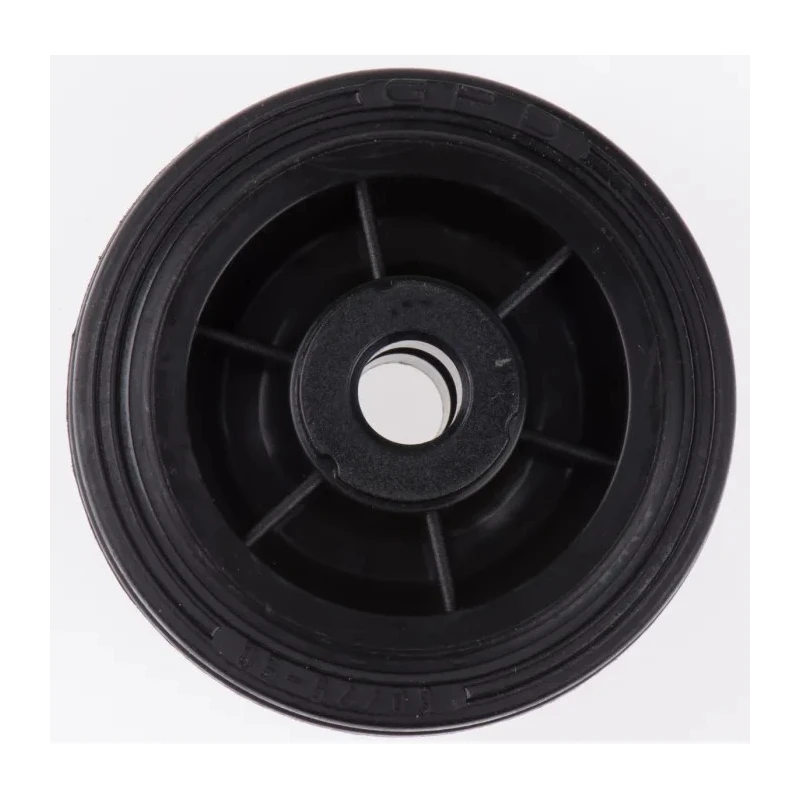 LAG Black Rubber Trolley Wheel 80mm Diameter 25mm Width 50kg Load Capacity 13104
