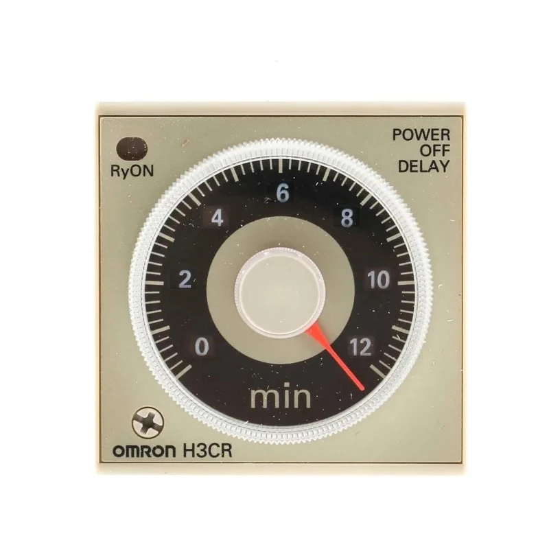Omron DIN Rail, Panel Mount Timer Relay 2-Contact, DPDT Switch, 24 V AC/DC, 0.05 to 12 Min Time Range, OFF Delay H3CR