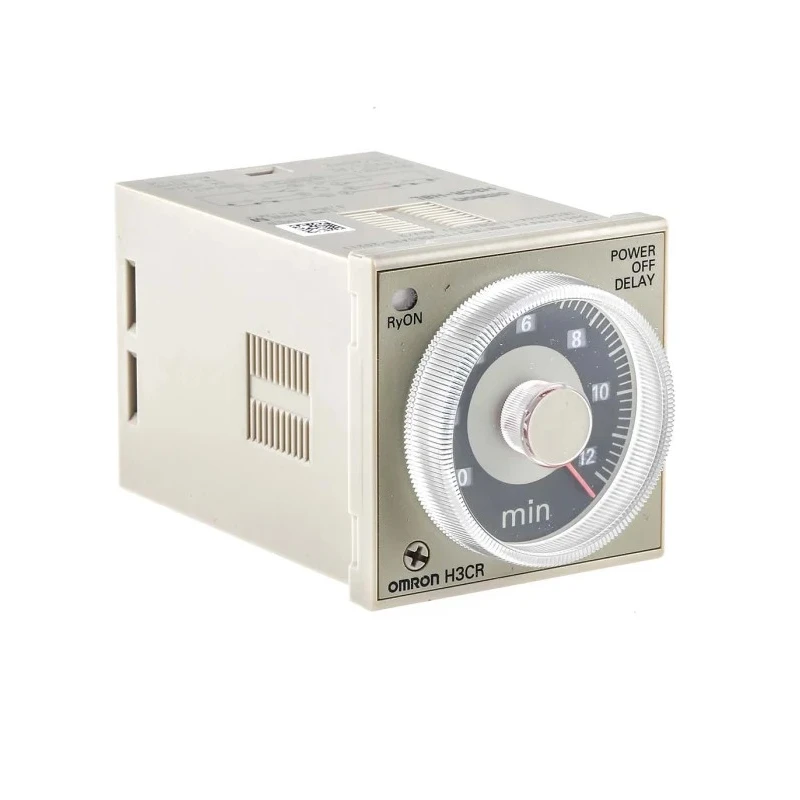 Omron DIN Rail, Panel Mount Timer Relay 2-Contact, DPDT Switch, 24 V AC/DC, 0.05 to 12 Min Time Range, OFF Delay H3CR