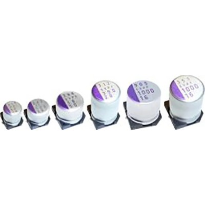 Panasonic Polymer Capacitor Surface Mount 1mF 16V DC Solid Electrolyte SVPF Series 16SVPF1000MX