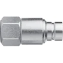 CEJN Steel Hydraulic Quick Connect Coupling Male G 1 in, Zinc Plated, Nitrile Rubber Seal, 400 bar C107656203