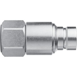 CEJN Steel Hydraulic Quick Connect Coupling Male G 1 in, Zinc Plated, Nitrile Rubber Seal, 400 bar C107656203