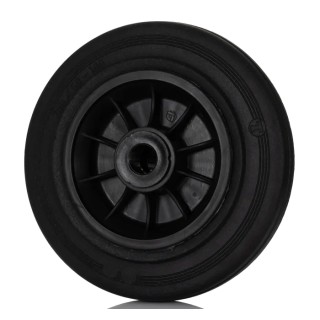 LAG Black Rubber Trolley Wheel 200mm Diameter 50mm Width 205kg Load Capacity Thermoplastic Hub 13136