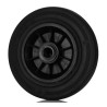 LAG Black Rubber Trolley Wheel 200mm Diameter 50mm Width 205kg Load Capacity Thermoplastic Hub 13136