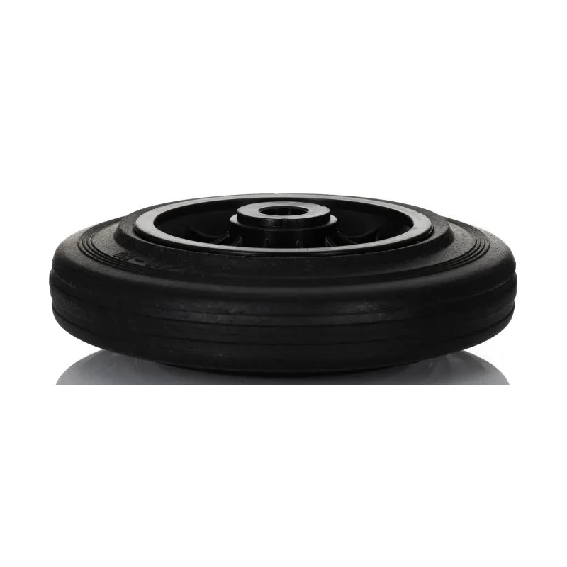 LAG Black Rubber Trolley Wheel 200mm Diameter 50mm Width 205kg Load Capacity Thermoplastic Hub 13136