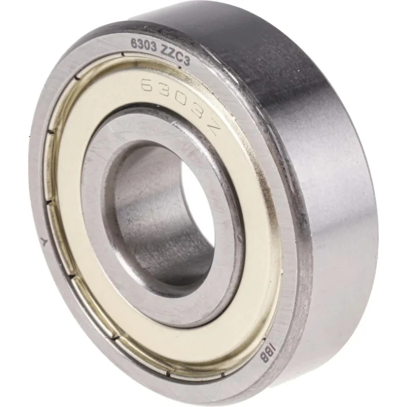 RS PRO Single Row Deep Groove Ball Bearing 17 mm ID, 47 mm OD, 14 mm Width, Shielded, C3 Internal Clearance 6303-2Z/C3