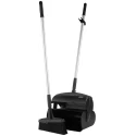 Vikan Black Dustpan & Brush for Cleaning, Polyethylene Terephthalate Bristles, Polypropylene Pan, 330mm Length, Model 56659