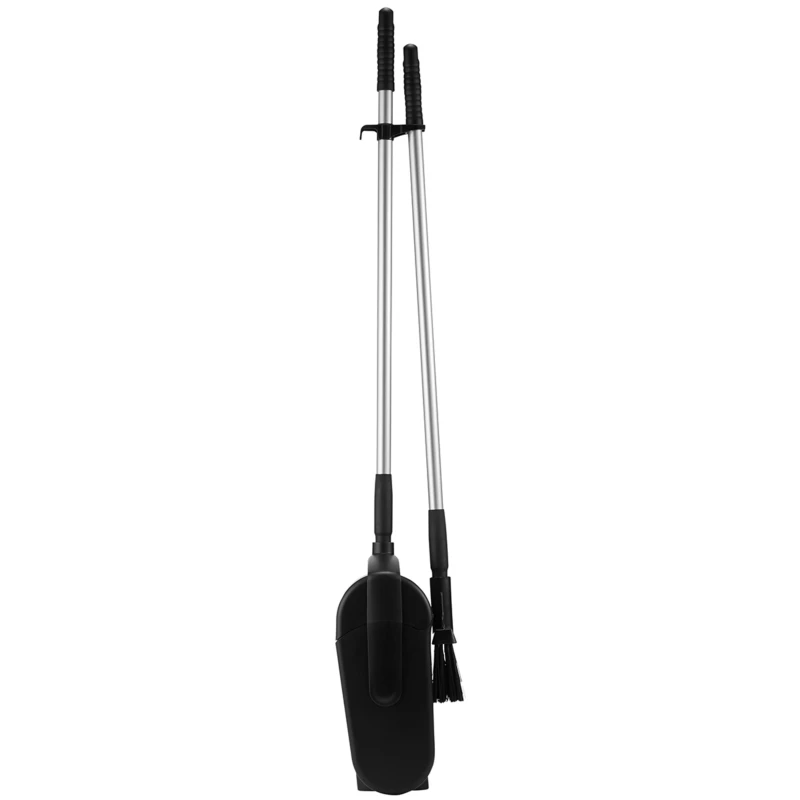 Vikan Black Dustpan & Brush for Cleaning, Polyethylene Terephthalate Bristles, Polypropylene Pan, 330mm Length, Model 56659