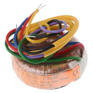 Nuvotem Talema 230 V ac 2 x 7 V ac Toroidal Transformer 1.6 VA Power 2 Outputs Model 60000