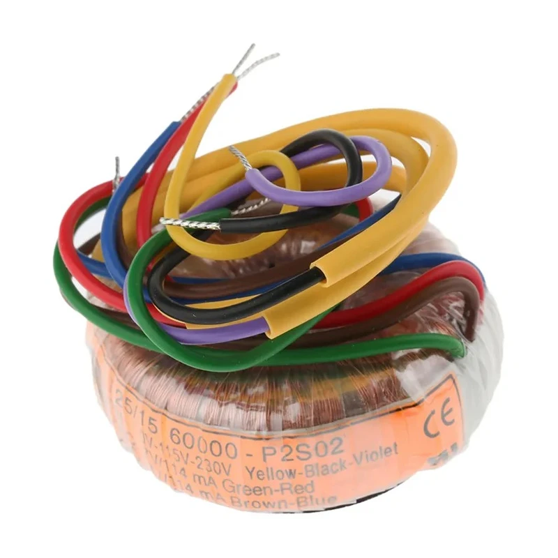 Nuvotem Talema 230 V ac 2 x 7 V ac Toroidal Transformer 1.6 VA Power 2 Outputs Model 60000
