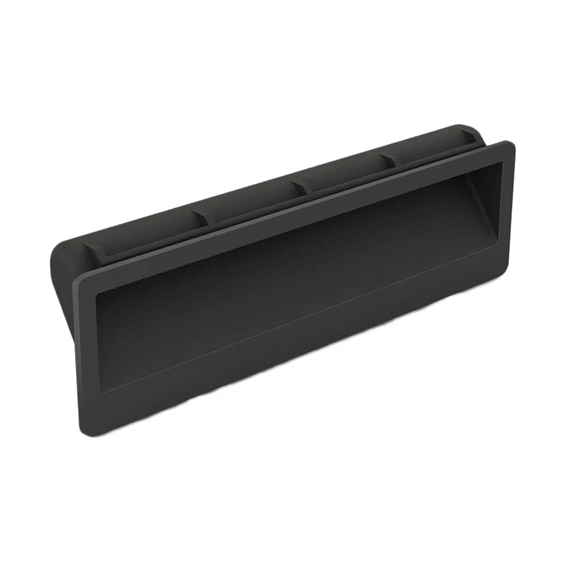 Pinet Matt Black Plastic Arch Shape Snap-in Flush Handle 30 mm Height, 36 mm Width, 140 mm Length 19-7-3826