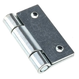 Pinet Zinc Plated Steel Butt Hinge with Removable Pin, Screw Fixing, 50 mm x 50 mm x 2 mm 50-7-3581
