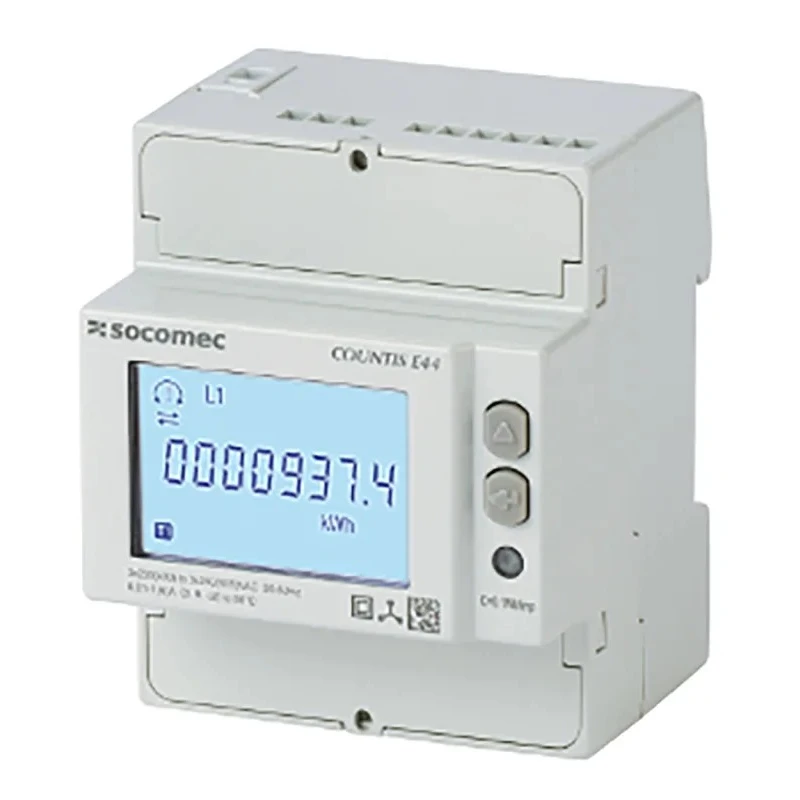 Socomec 3 Phase Energy Meter LCD Backlight Modular COUNTIS E41 8-Digit, 2 Outputs, Class 2 (IEC 62053-22) 48503063