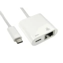 RS PRO USB Type C to Ethernet Gigabit Adapter with Power Delivery USB 3.1 60W Charging Support 192-4695