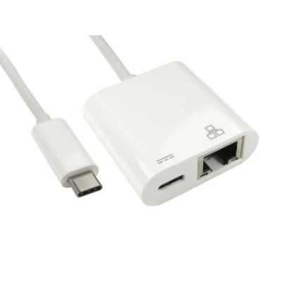 RS PRO USB Type C to Ethernet Gigabit Adapter with Power Delivery USB 3.1 60W Charging Support 192-4695