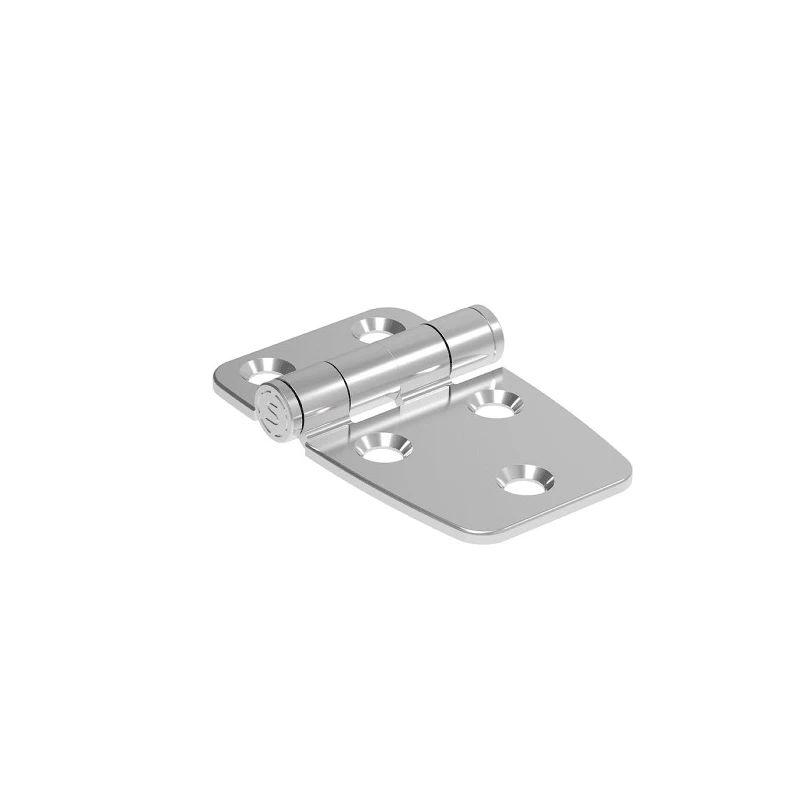 Southco Gloss Stainless Steel Strap Hinge with Fixed Pin, Screw Fixing, 58 mm x 38.2 mm x 9 mm N6-4E-424-24