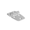 Southco Gloss Stainless Steel Strap Hinge with Fixed Pin, Screw Fixing, 58 mm x 38.2 mm x 9 mm N6-4E-424-24