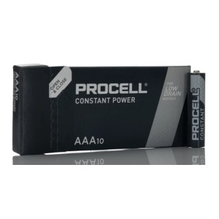 Duracell Procell Constant Alkaline AAA Battery 1.5 V 1.222Ah Flat Termination 10 Pack 5000394149199