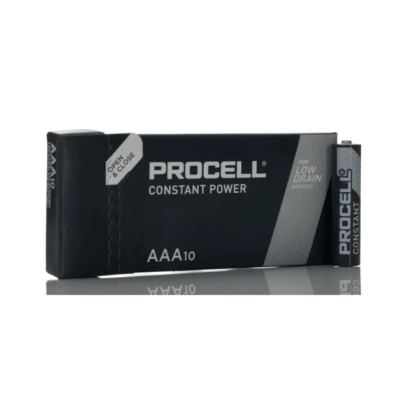 Duracell Procell Constant Alkaline AAA Battery 1.5 V 1.222Ah Flat Termination 10 Pack 5000394149199