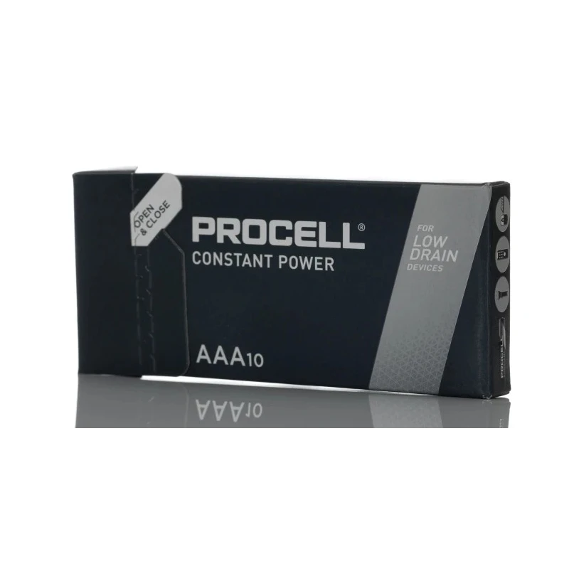 Duracell Procell Constant Alkaline AAA Battery 1.5 V 1.222Ah Flat Termination 10 Pack 5000394149199