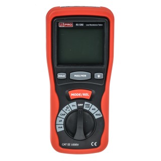 RS PRO Handheld Digital Multimeter DT-5302 with 1kV DC Voltage, 100μΩ Resistance Resolution, LCD Display DT-5302