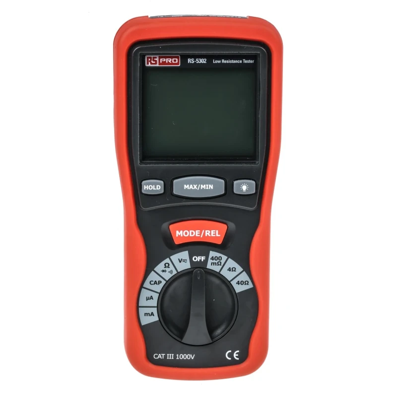 RS PRO Handheld Digital Multimeter DT-5302 with 1kV DC Voltage, 100μΩ Resistance Resolution, LCD Display DT-5302