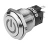EAO 82 Series Push Button Switch, Latching, Panel Mount, 19 mm Cutout, SPDT, IP65 IP67, 240 V DC AC, 3A 82-5151.2000.B002