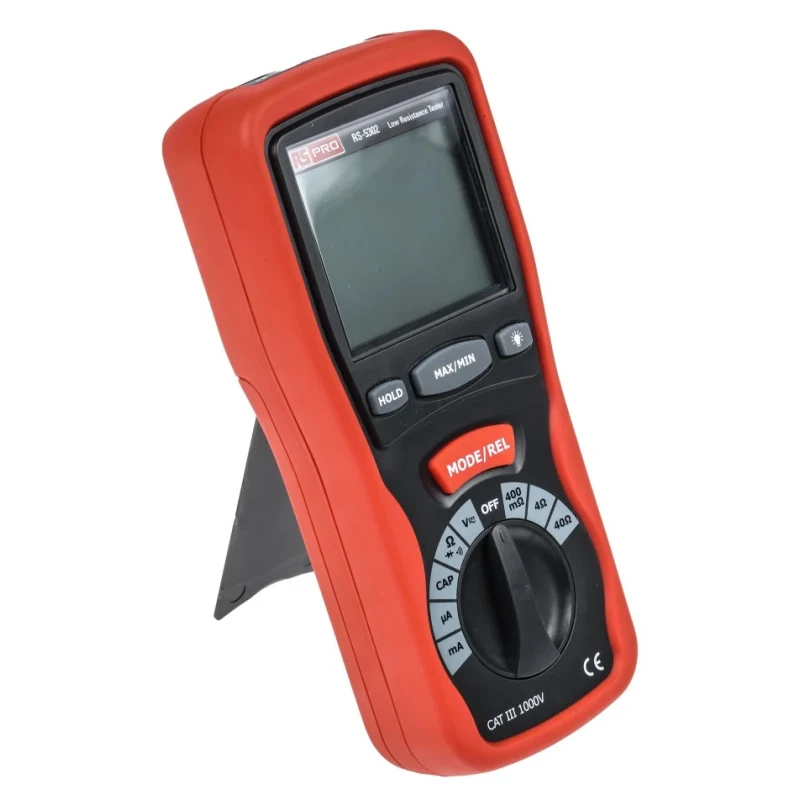 RS PRO Handheld Digital Multimeter DT-5302 with 1kV DC Voltage, 100μΩ Resistance Resolution, LCD Display DT-5302