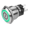 EAO 82 Series Illuminated Push Button Switch Latching Panel Mount 19 mm Cutout SPDT Green LED IP65 IP67 82-5151.2133.B001
