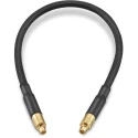 Wurth Elektronik MMCX Series Coaxial Cable 152.4 mm Length 50 Ω Characteristic Impedance Black Jacket RG174