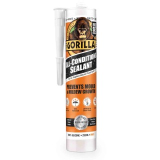 GORILLA GLUE EUROPE LTD White Silicone Sealant Paste 295 ml Cartridge 1144010 White