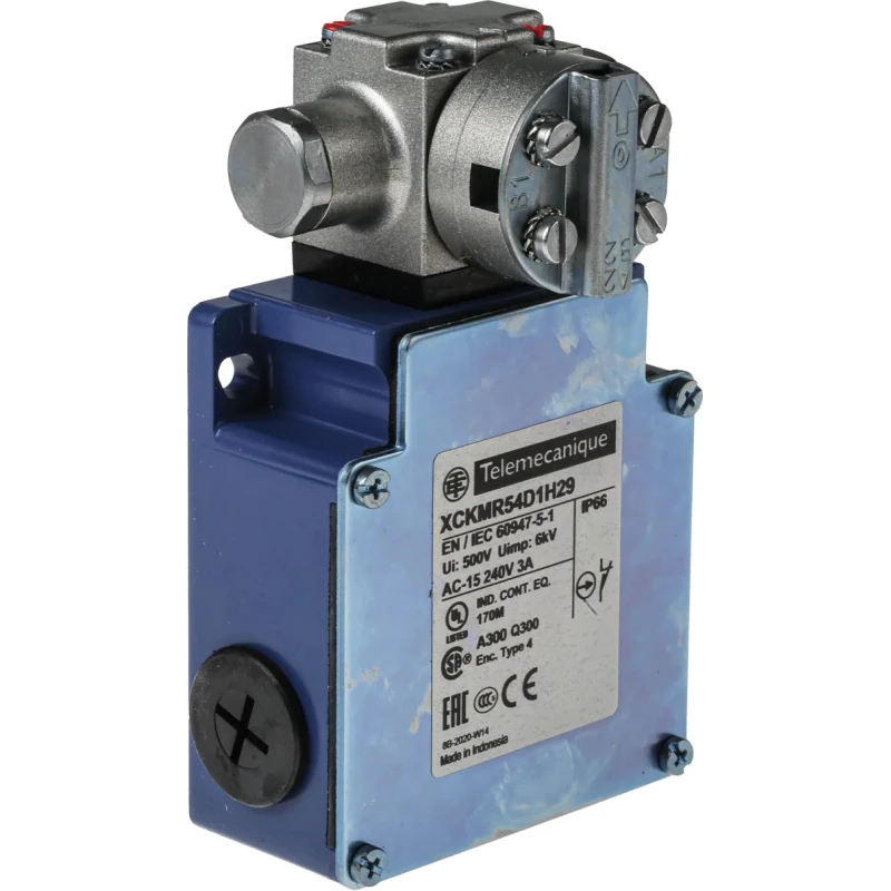 Telemecanique Sensors XCKM Series Lever Limit Switch, DPST Contact Configuration, IP66 Zinc Alloy Housing, 240V XCKMR54D1H29