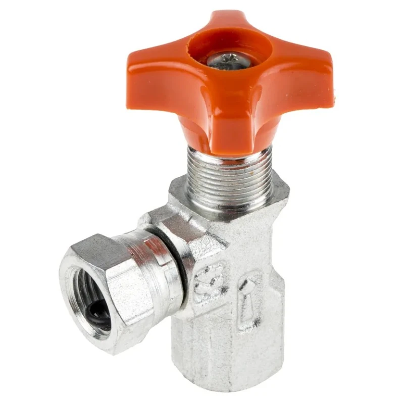 RS PRO Hydraulic Pressure Gauge Isolation Valve Angled, 1/4 in Female Inlet, Carbon Steel Body, 400 bar Pressure 278-9086